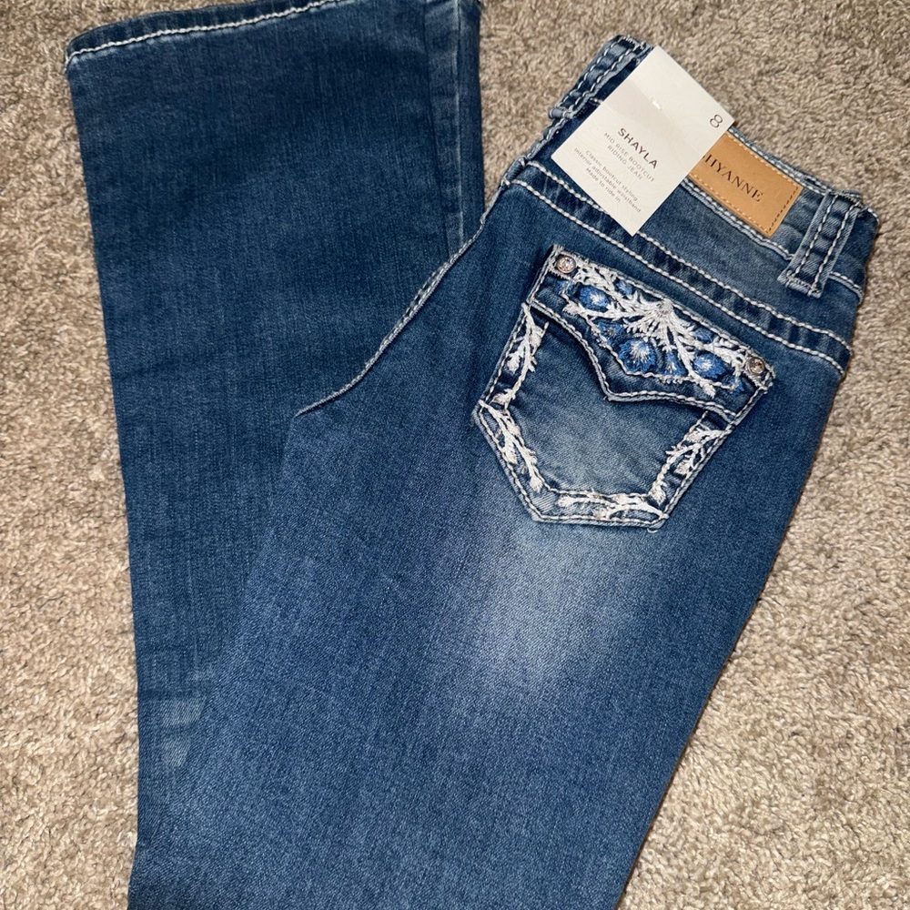 Blue Embellished Jeans
